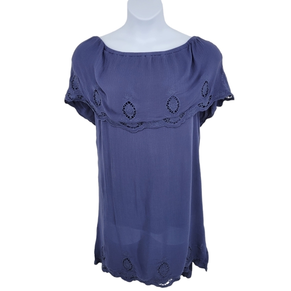 Lush off the Shoulder Dress Blue‎ Dress Size M